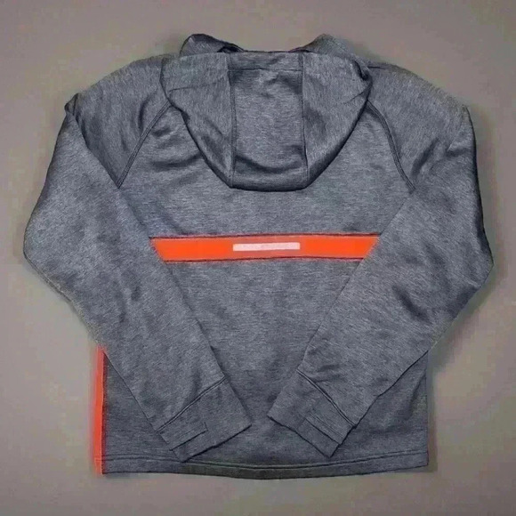Boys Size XXL 18 Gray Orange Russell Dri-Power Full Zip Jacket Coat Hood - Picture 4 of 6